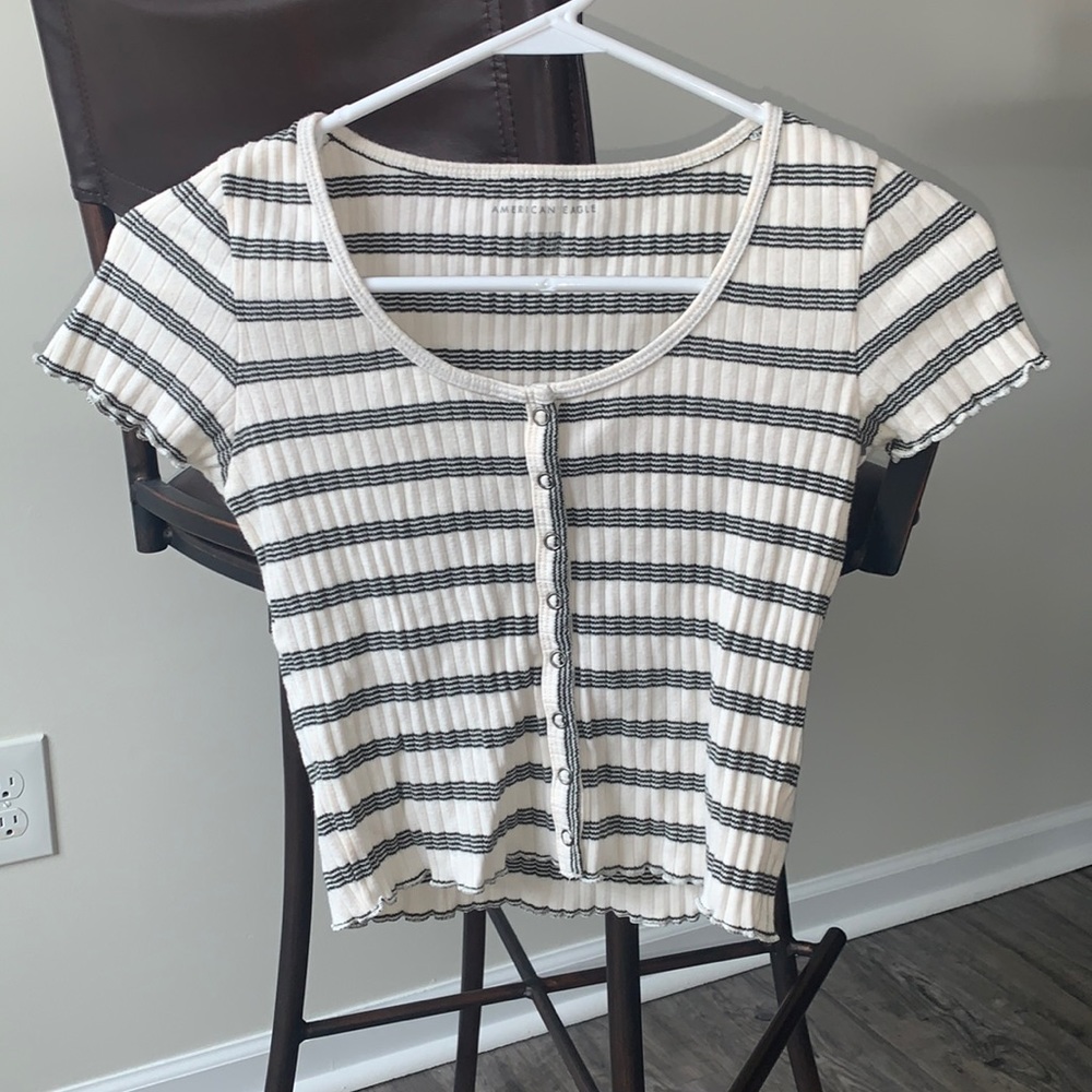 American Eagle striped short sleeve